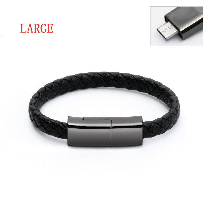 Creative Bracelet Charging Cable – Stylish USB, Micro USB, Type-C & 30-Pin Data Cable for All Devices - Morning Li8