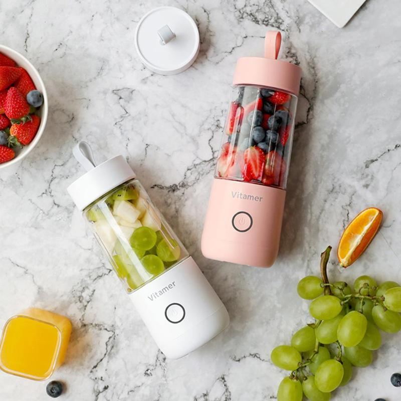 350ml USB Rechargeable Portable Blender Juicer – Smoothie Maker for Home, Office & Travel - Morning Li8
