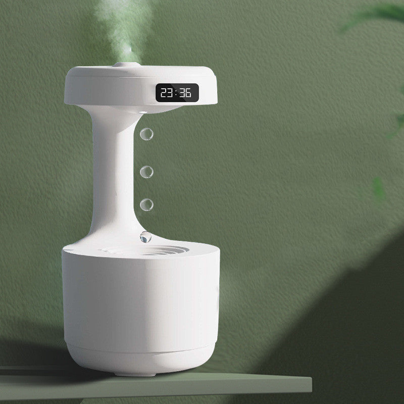 Anti-Gravity Aroma Diffuser Humidifier with LED Clock for Bedroom & Office