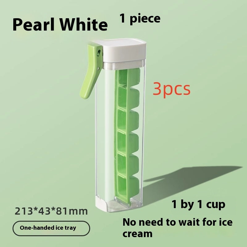 Ice Cube Mold Household Ice Maker Food Grade Press Ice Tray Ice Cube Maker Ice Tray Mold With Storage Box Kitchen Gadget - Morning Li8