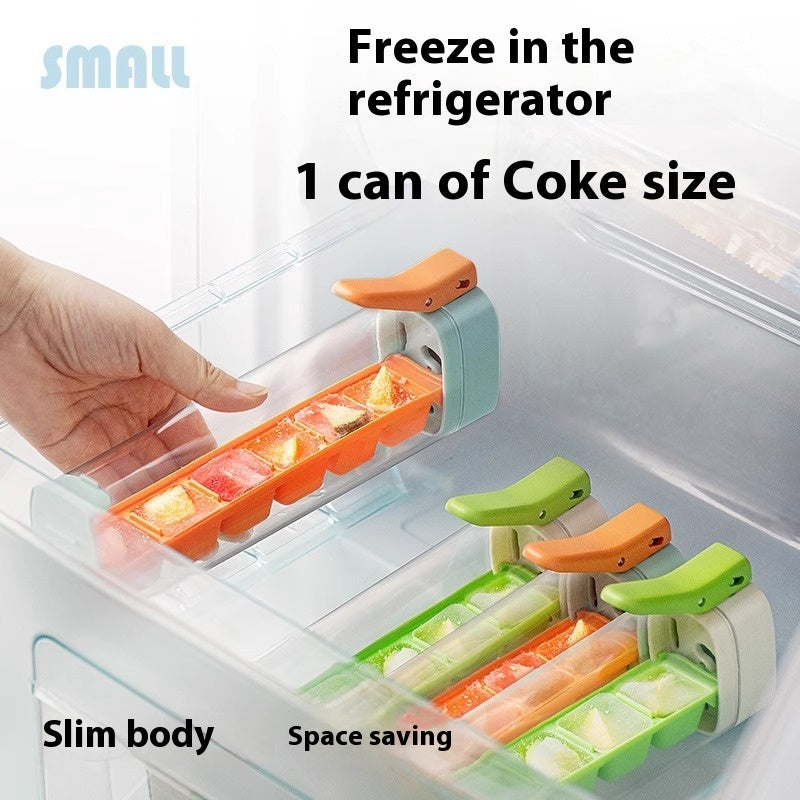 Ice Cube Mold Household Ice Maker Food Grade Press Ice Tray Ice Cube Maker Ice Tray Mold With Storage Box Kitchen Gadget - Morning Li8