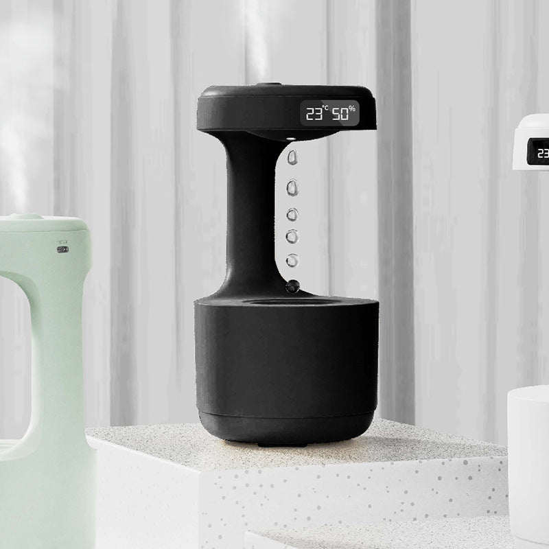 Anti-Gravity Aroma Diffuser Humidifier with LED Clock for Bedroom & Office