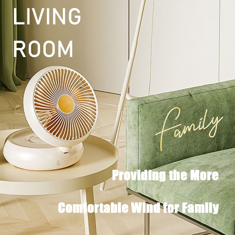 Rechargeable Remote Table Fan – 4 Speed, USB, Quiet & Foldable