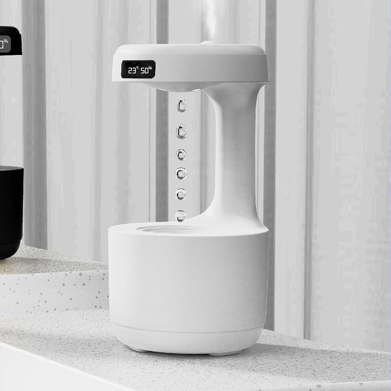 Anti-Gravity Aroma Diffuser Humidifier with LED Clock for Bedroom & Office
