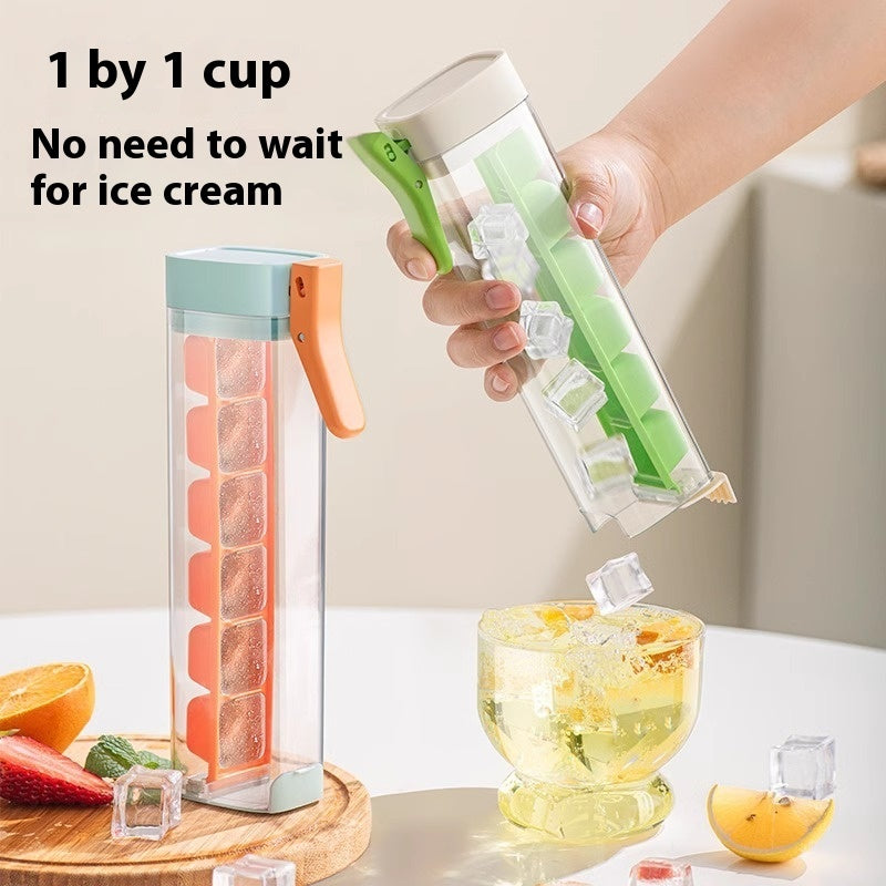 Ice Cube Mold Household Ice Maker Food Grade Press Ice Tray Ice Cube Maker Ice Tray Mold With Storage Box Kitchen Gadget - Morning Li8