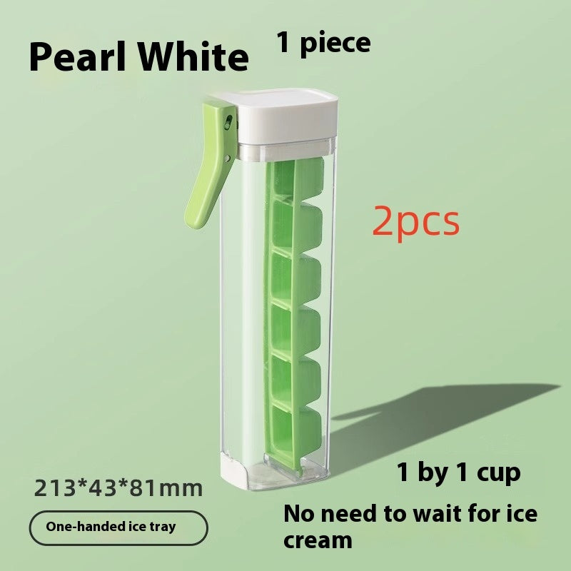 Ice Cube Mold Household Ice Maker Food Grade Press Ice Tray Ice Cube Maker Ice Tray Mold With Storage Box Kitchen Gadget - Morning Li8
