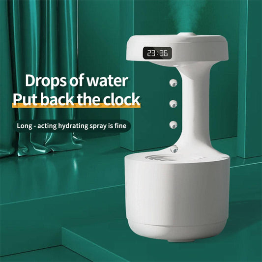 Anti-Gravity Aroma Diffuser Humidifier with LED Clock for Bedroom & Office