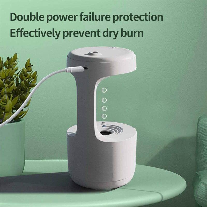 Anti-Gravity Aroma Diffuser Humidifier with LED Clock for Bedroom & Office