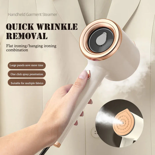 Mini Portable Handheld Garment Steamer | Fabric Steam Iron for Clothes | Travel & Home Use | Vertical US Plug Ironing Machine - Morning Li8