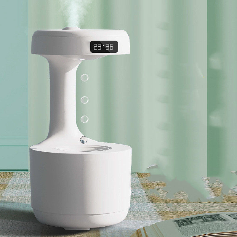Anti-Gravity Aroma Diffuser Humidifier with LED Clock for Bedroom & Office